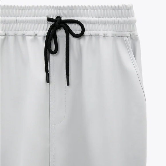 Zara TECHNICAL MIDI SKIRT w/ FRONT SLIT FRONT NEW - Picture 6 of 8